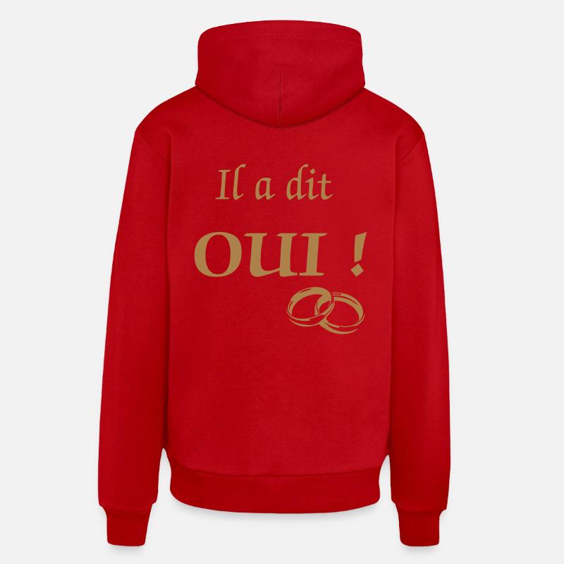 il_a_dit_oui Sweat à capuche bio décontracté fabriqué en UE