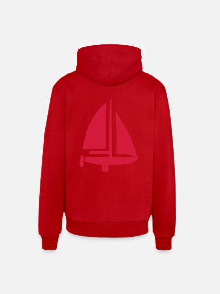 Boot - Segeln - Organic Relaxed Hoodie Made in EU - Rot