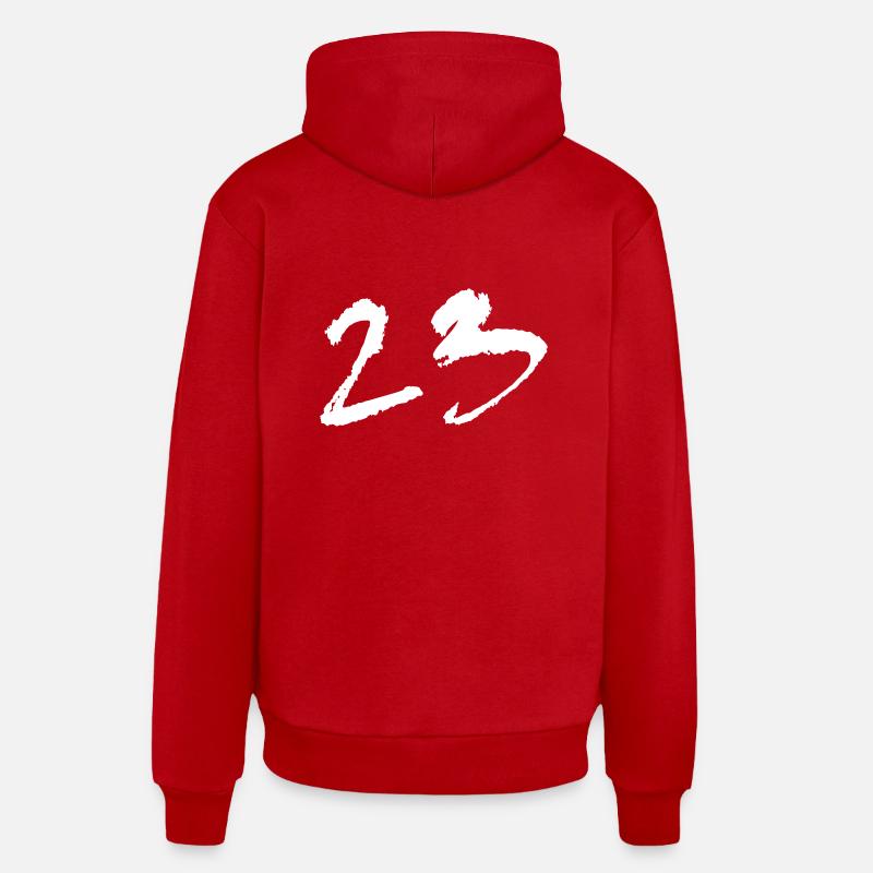 23 tekno - Sweat à capuche bio décontracté fabriqué en UE - rouge