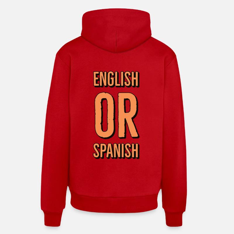 Anglais ou espagnol Sweat à capuche bio décontracté fabriqué en UE