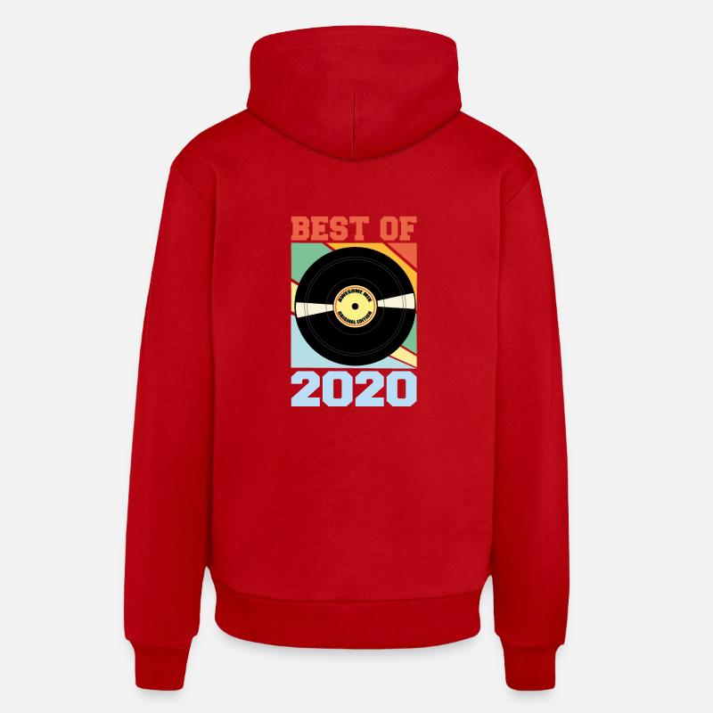 Le meilleur de 2020 - Sweat à capuche bio décontracté fabriqué en UE - rouge
