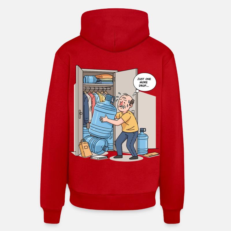 Juste une goutte d’eau... - Sweat à capuche bio décontracté fabriqué en UE - rouge