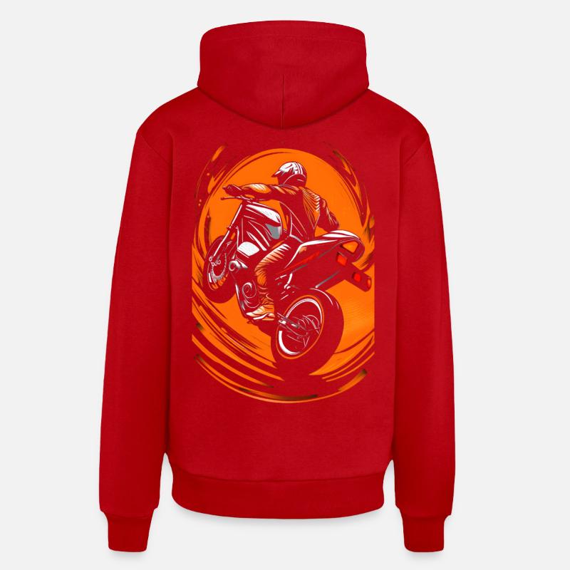 Motards Motards - Sweat à capuche bio décontracté fabriqué en UE - rouge