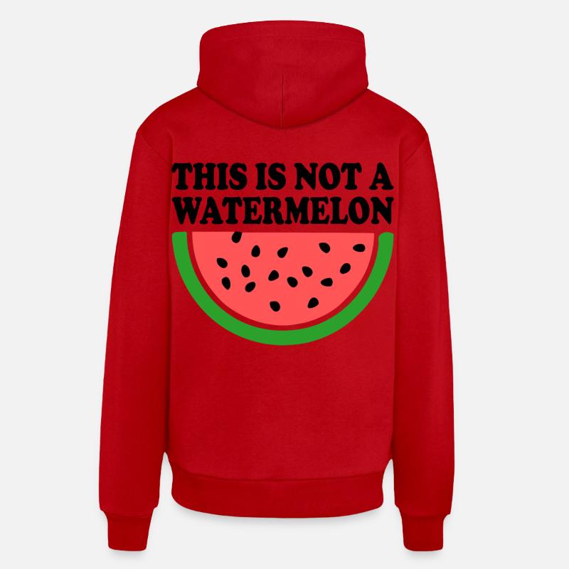 THIS IS NOT A WATERMELON - Sweat à capuche bio décontracté fabriqué en UE - rouge