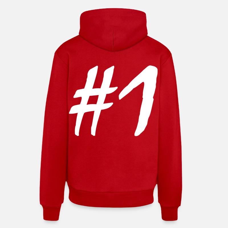 #1 - Sweat à capuche bio décontracté fabriqué en UE - rouge