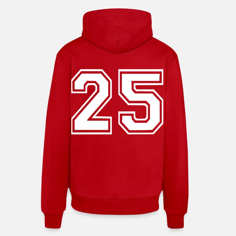 25 - Sweat à capuche bio décontracté fabriqué en UE - rouge