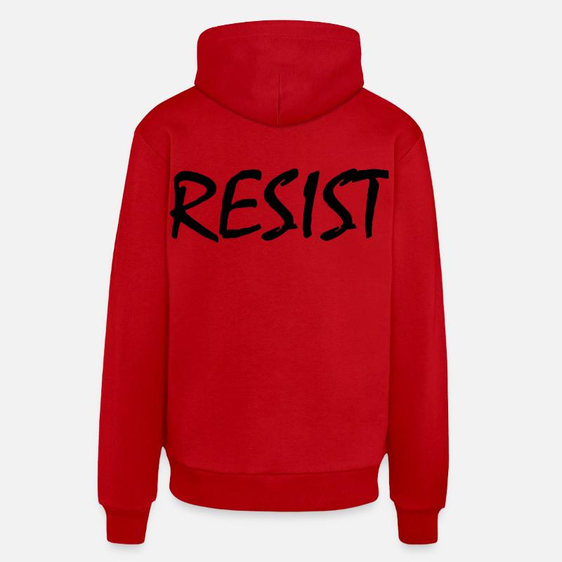 Resist - Sweat à capuche bio décontracté fabriqué en UE - rouge