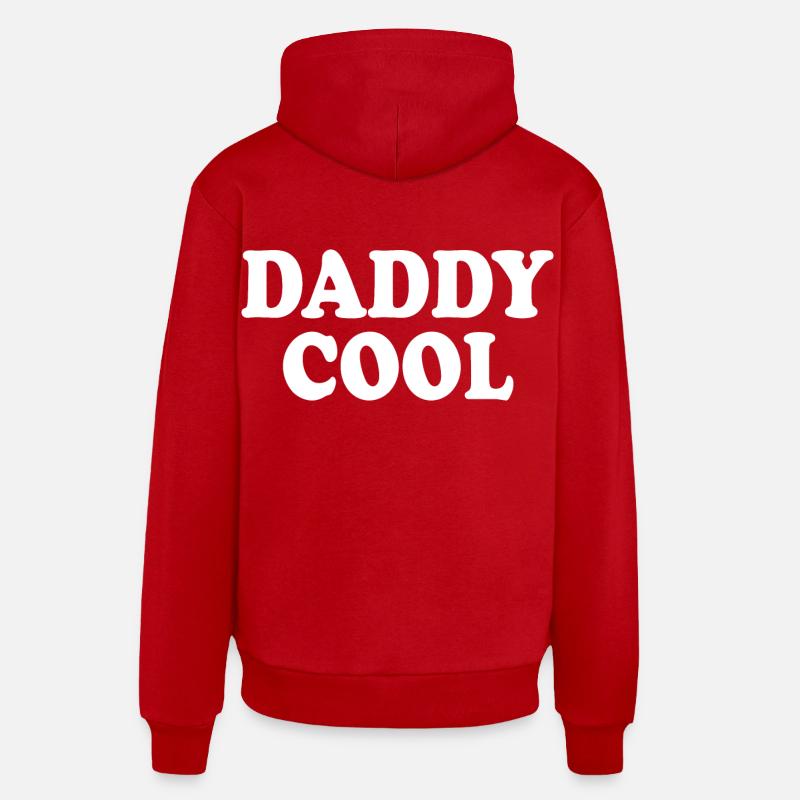 Daddy cool - Sweat à capuche bio décontracté fabriqué en UE - rouge