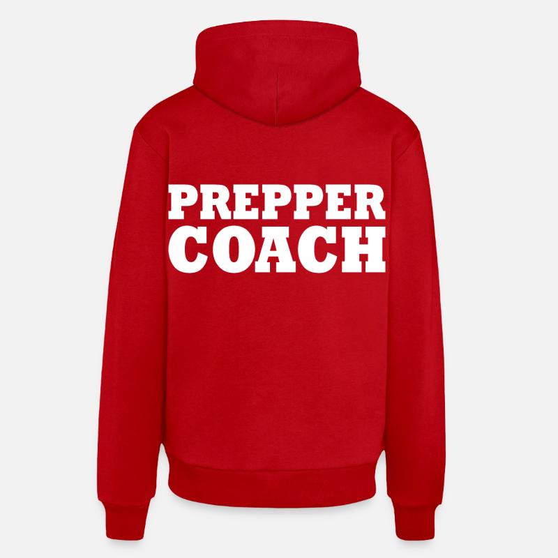 Prepper - Sweat à capuche bio décontracté fabriqué en UE - rouge