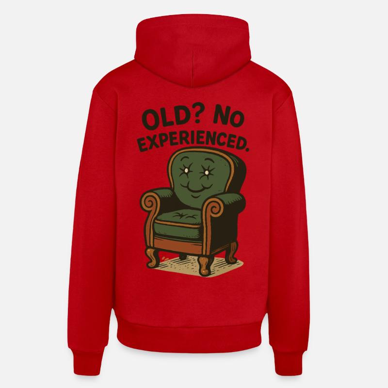 Amateurs d’antiquités vieux ? Aucun expérimenté - Sweat à capuche bio décontracté fabriqué en UE - rouge