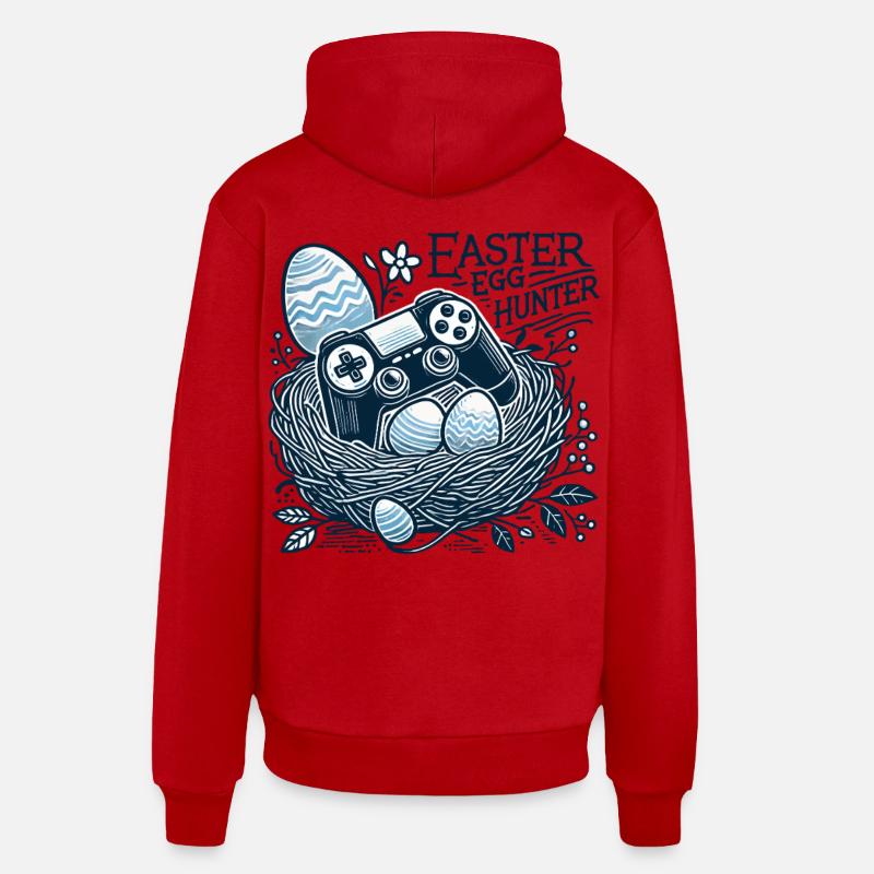 Oster Eierjäger Gaming Controller Nest - Organic Relaxed Hoodie Made in EU - Rot