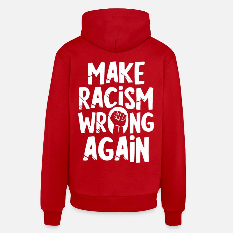 Make Racism wrong again - Organic Relaxed Hoodie Made in EU - Rot