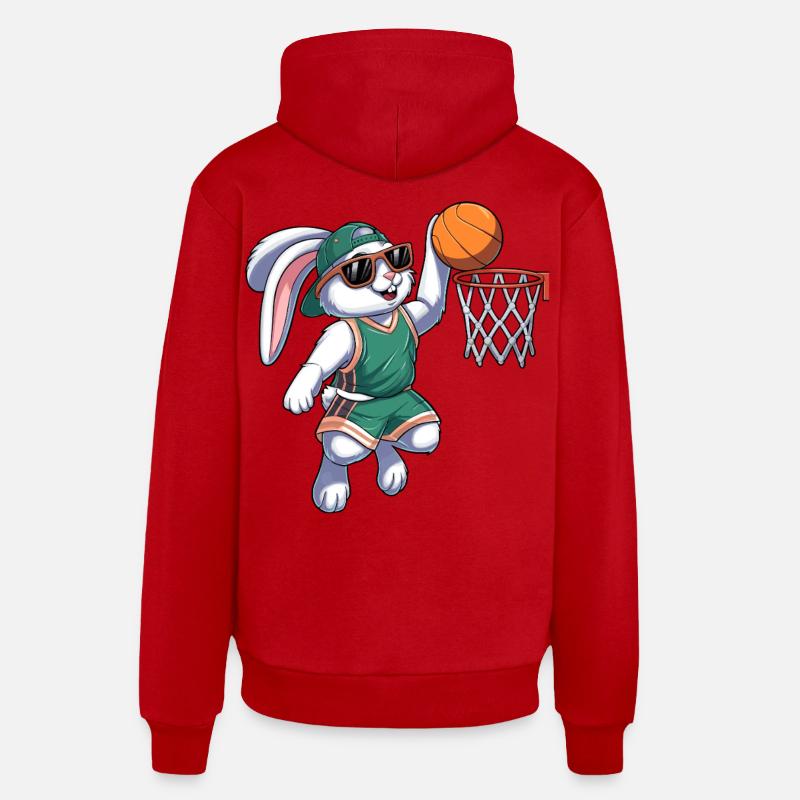 Panier Lapin Pâques Sweat à capuche bio décontracté fabriqué en UE