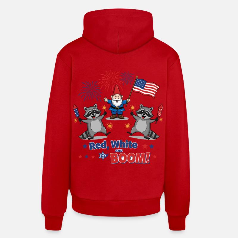 Waschbären-Feuerwerksparty zum 4. Juli Organic Relaxed Hoodie Made in EU