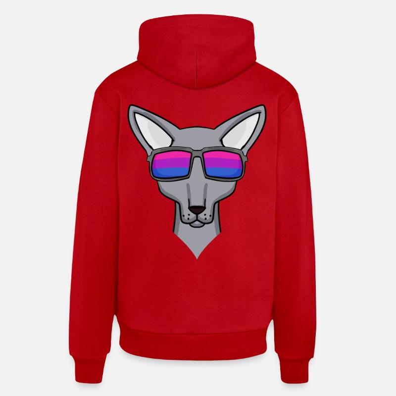 Cadeau bisexuel Sphynx Cat - Sweat à capuche bio décontracté fabriqué en UE - rouge