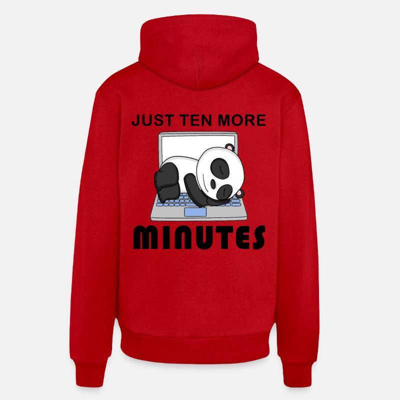 Plus que dix minutes - Sweat à capuche bio décontracté fabriqué en UE - rouge