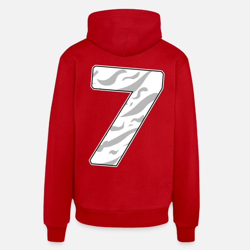 7 - Sweat à capuche bio décontracté fabriqué en UE - rouge