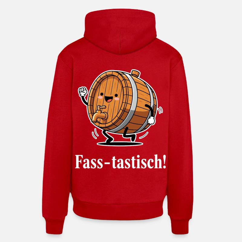 Tonneau ! - Sweat à capuche bio décontracté fabriqué en UE - rouge