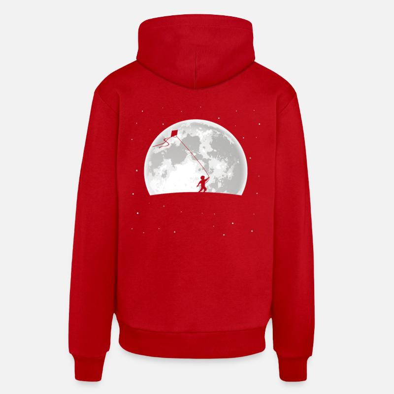 Cerf-volant - Sweat à capuche bio décontracté fabriqué en UE - rouge