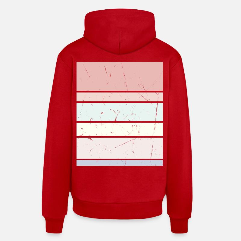 Rectangle pastel d’arrière-plan - Sweat à capuche bio décontracté fabriqué en UE - rouge