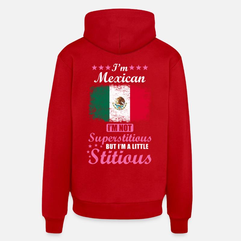 Cadeau mexicain Drôle Dire Mexique - Sweat à capuche bio décontracté fabriqué en UE - rouge
