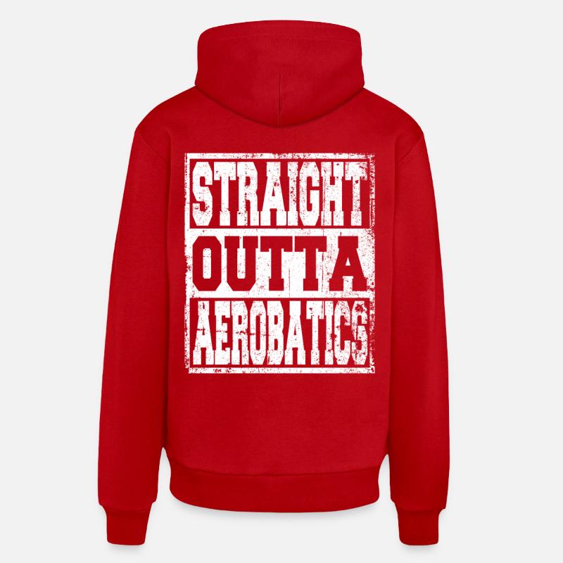 Voltige aérienne drôle - Sweat à capuche bio décontracté fabriqué en UE - rouge