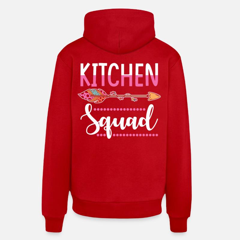Kitchen worker group - Organic Relaxed Hoodie Made in EU - red