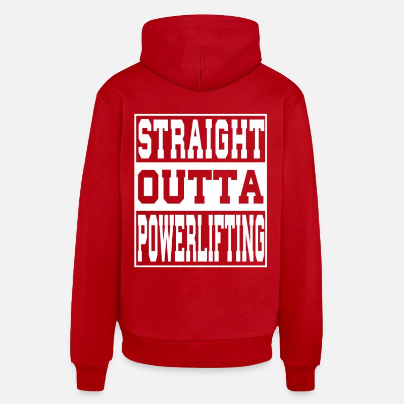 Powerlifting dit drôle - Sweat à capuche bio décontracté fabriqué en UE - rouge
