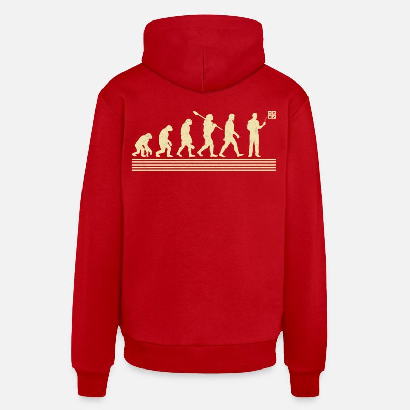 Evolution Des Mathelehrers - Organic Relaxed Hoodie Made in EU - Rot