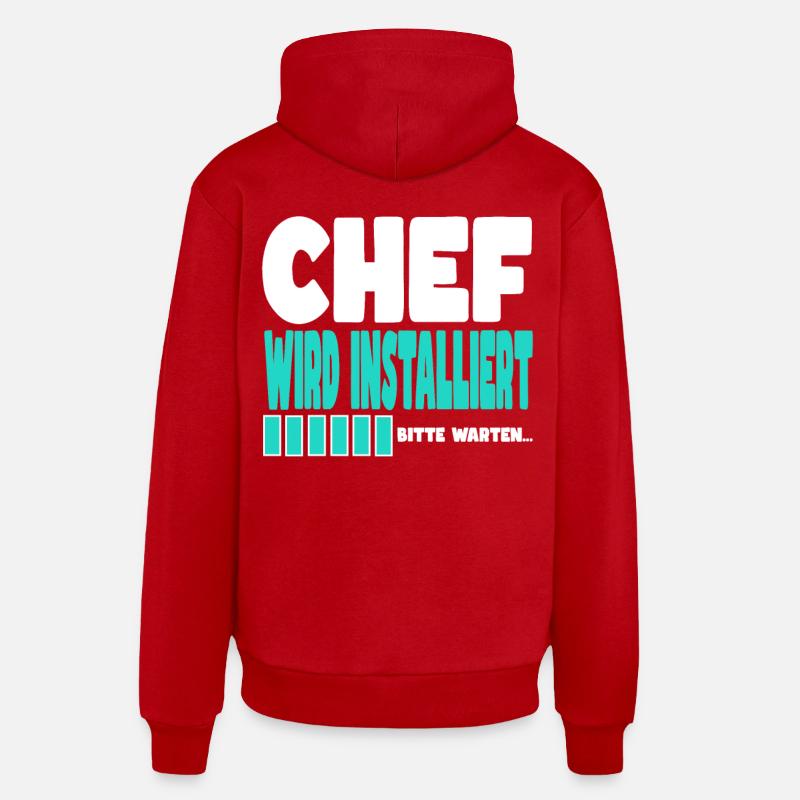 Chef wird installiert - Organic Relaxed Hoodie Made in EU - Rot