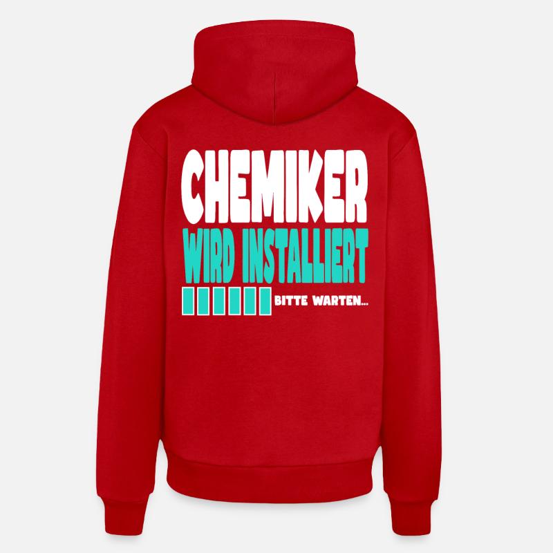 Chemiker wird installiert - Organic Relaxed Hoodie Made in EU - Rot