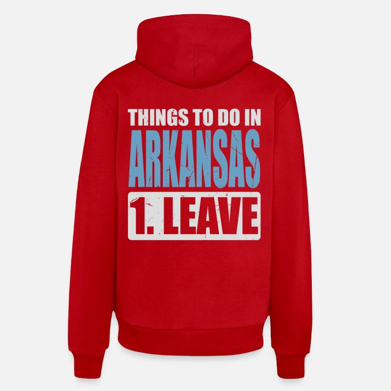 Mèmes de l’Arkansas - Sweat à capuche bio décontracté fabriqué en UE - rouge