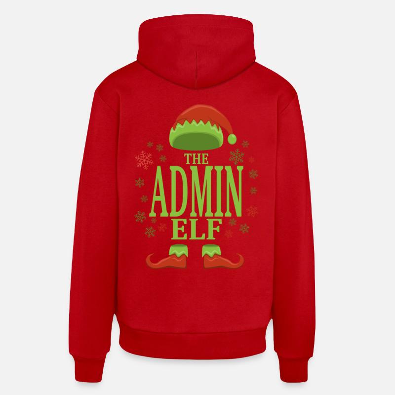 Admin Elfe de Noël - Sweat à capuche bio décontracté fabriqué en UE - rouge