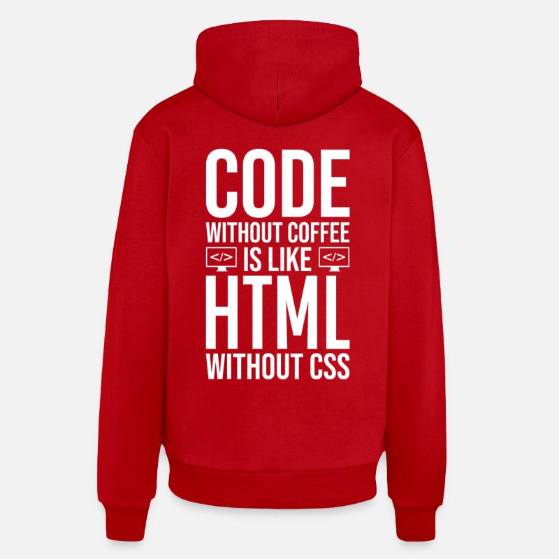 Coder Kaffee Geschenk - Organic Relaxed Hoodie Made in EU - Rot