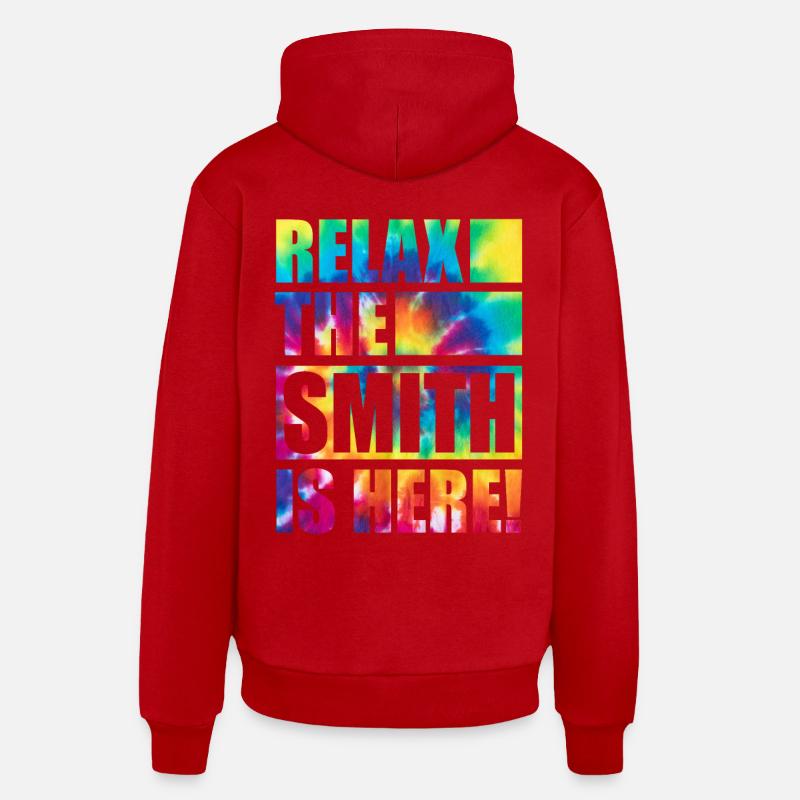 Smith Funny Dicton - Sweat à capuche bio décontracté fabriqué en UE - rouge