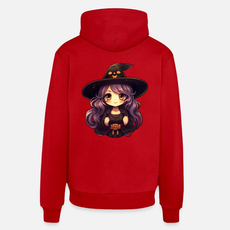 Comic Hexe - Organic Relaxed Hoodie Made in EU - Rot