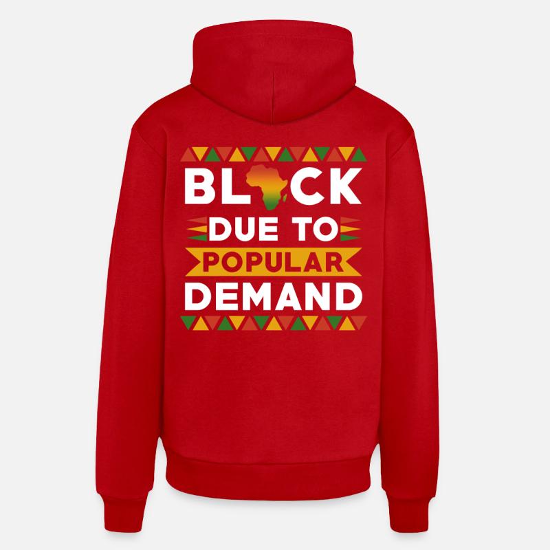Les Noirs - Sweat à capuche bio décontracté fabriqué en UE - rouge