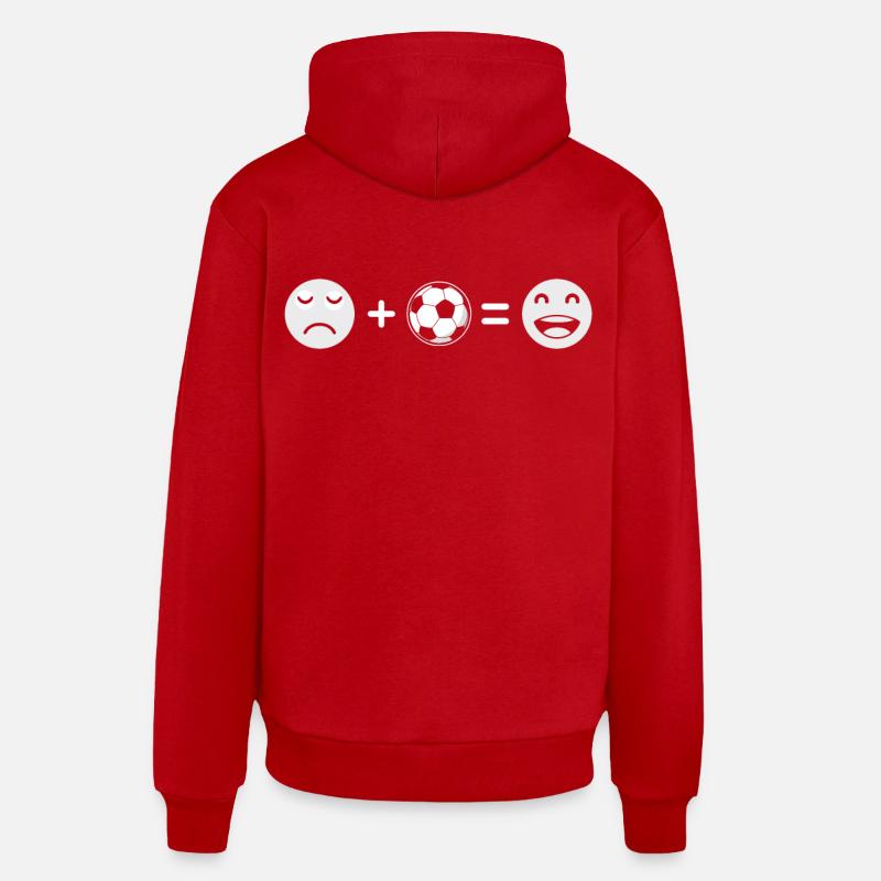 Football - Sweat à capuche bio décontracté fabriqué en UE - rouge