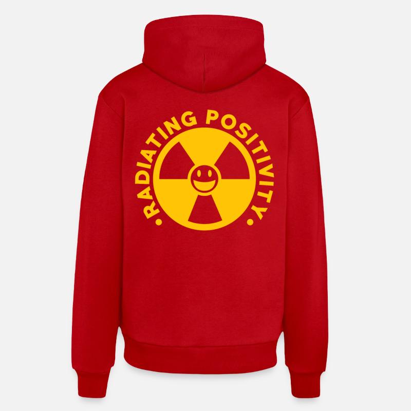 Radioactif - Sweat à capuche bio décontracté fabriqué en UE - rouge