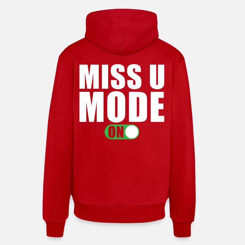 Dicton manquant - Sweat à capuche bio décontracté fabriqué en UE - rouge