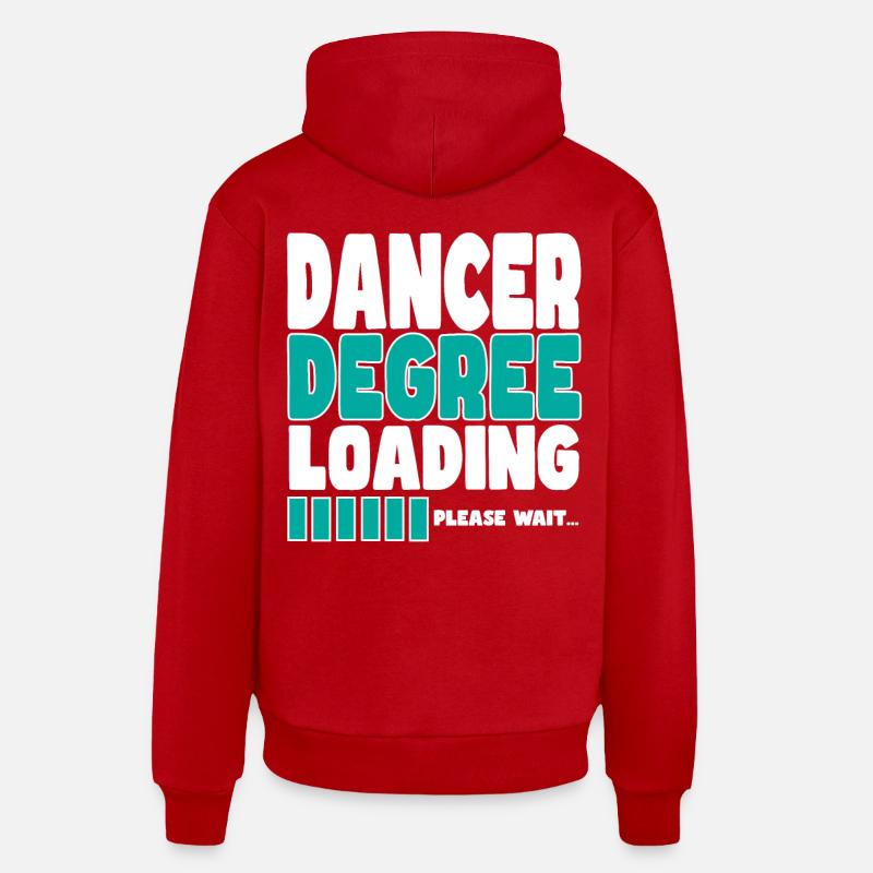 Dancer invites training - Organic Relaxed Hoodie Made in EU - red