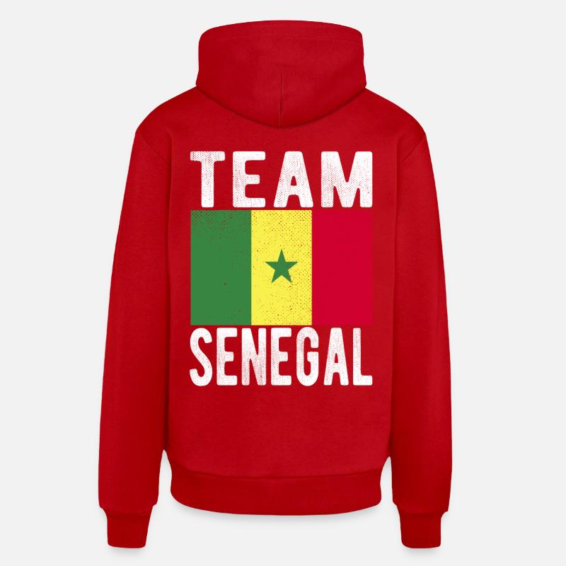 Drapeau du Sénégal Sweat à capuche bio décontracté fabriqué en UE