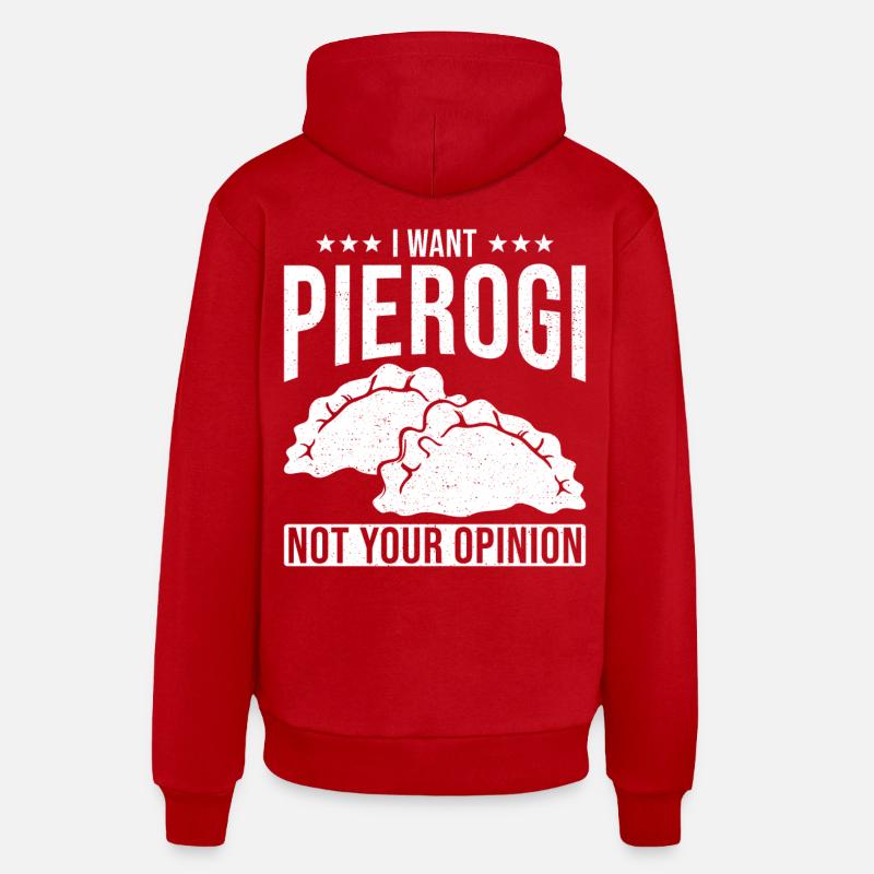 Boulettes Pierogi - Sweat à capuche bio décontracté fabriqué en UE - rouge