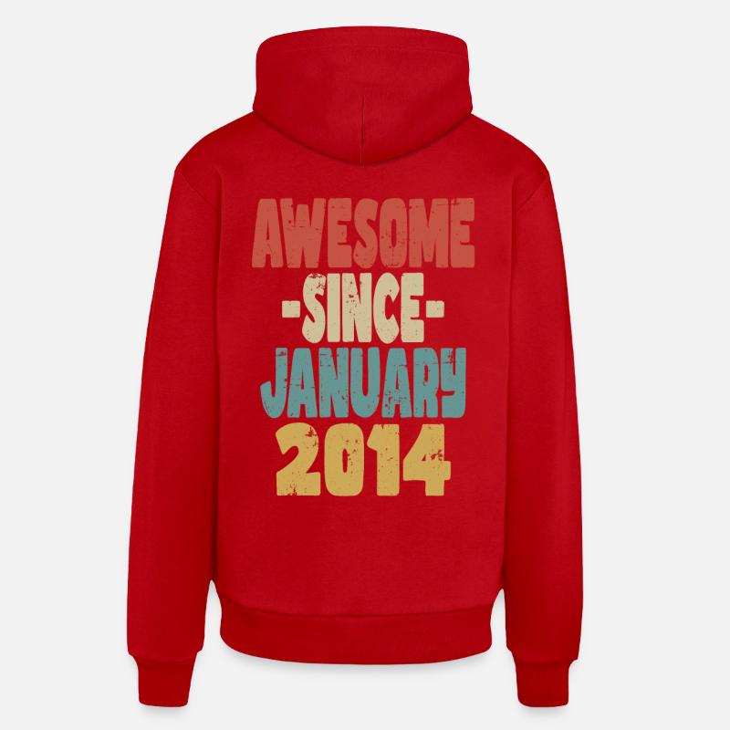 Génial Janvier 2014 - Sweat à capuche bio décontracté fabriqué en UE - rouge