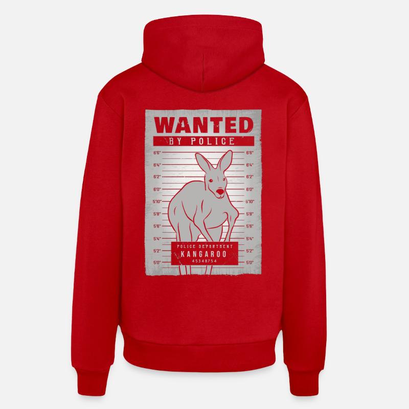 Kängeru - Sweat à capuche bio décontracté fabriqué en UE - rouge