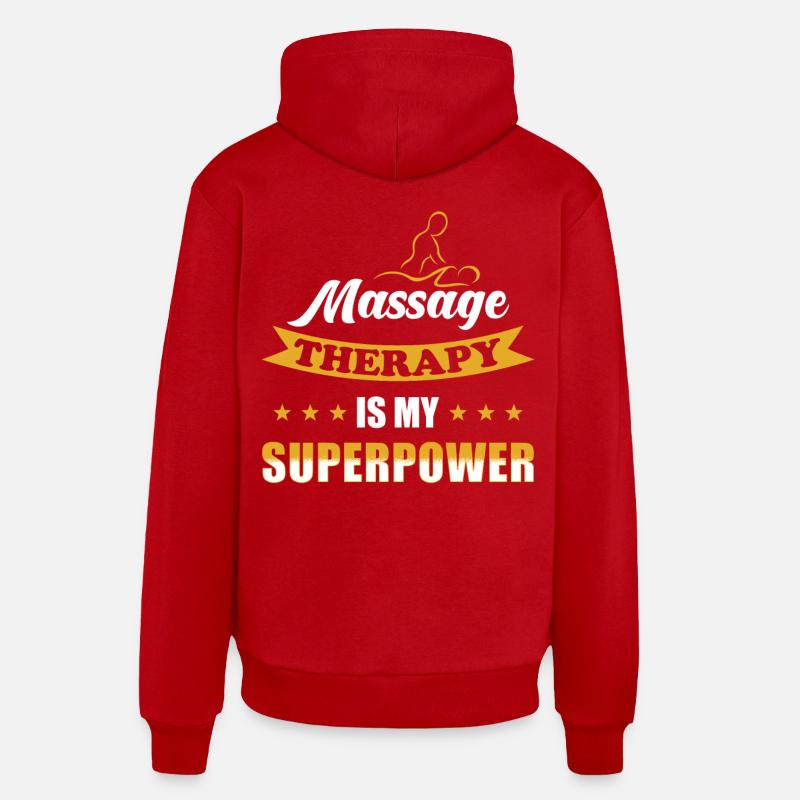 Masseur - Sweat à capuche bio décontracté fabriqué en UE - rouge