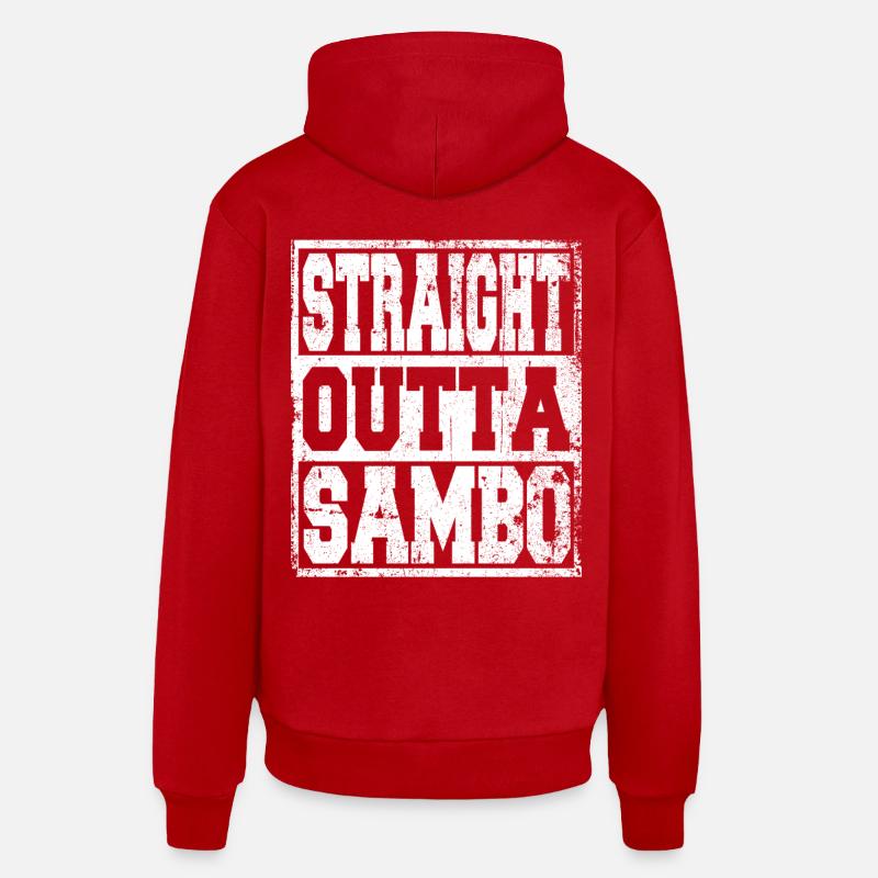 Sambo disant drôle - Sweat à capuche bio décontracté fabriqué en UE - rouge