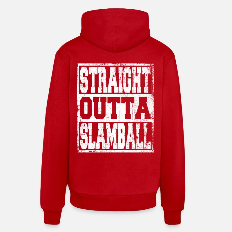 Slamball disant drôle - Sweat à capuche bio décontracté fabriqué en UE - rouge