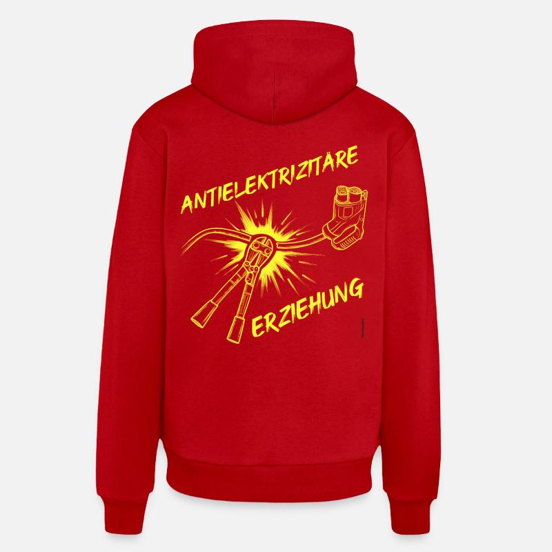Anti-Electrifying Education – Yellow Organic Relaxed Hoodie Made in EU