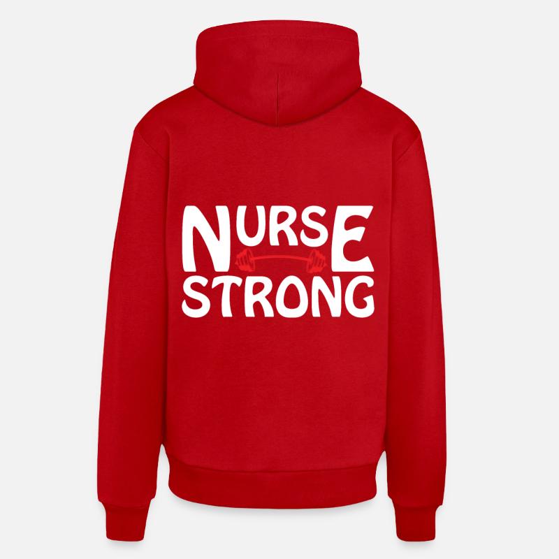 Infirmière infirmière - Sweat à capuche bio décontracté fabriqué en UE - rouge